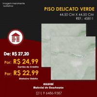 Piso Delicato Verde - 44,5cm X 44,5cm 