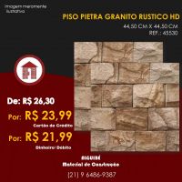 Piso Pietra Granito Rustico HD - 44,5cm X 44,5cm