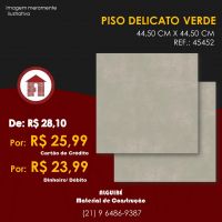 Piso Delicato Verde - 44,5cm X 44,5cm 