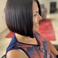 Antes e depois corte short bob