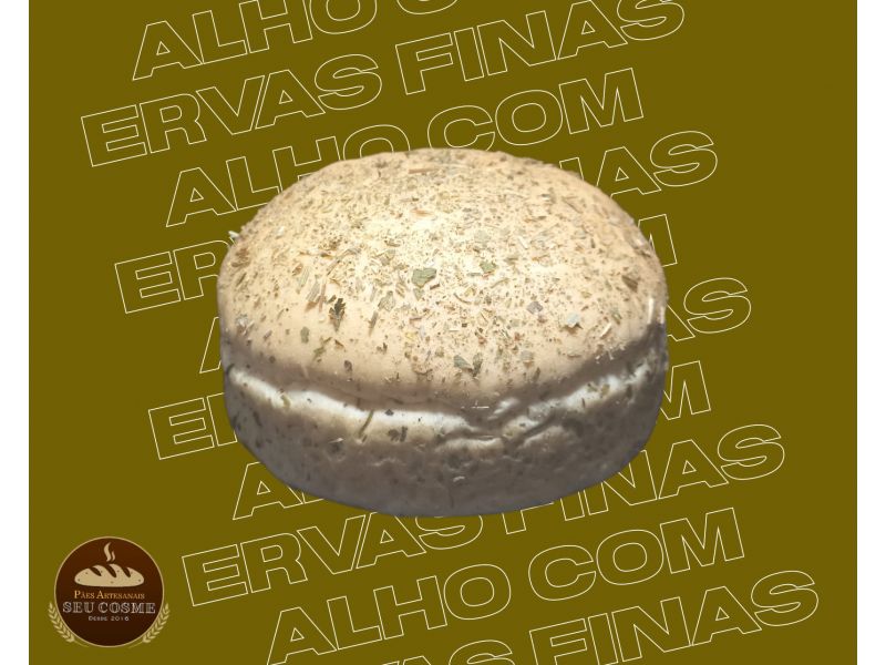 Pão Hambúrguer artesanal Alho com Ervas Finas Pão Hambúrguer artesanal Alho com Ervas Finas