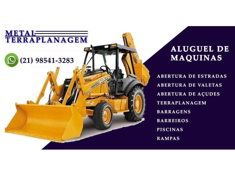 Aluguel de Retroescavadeiras p/ Terraplanagem