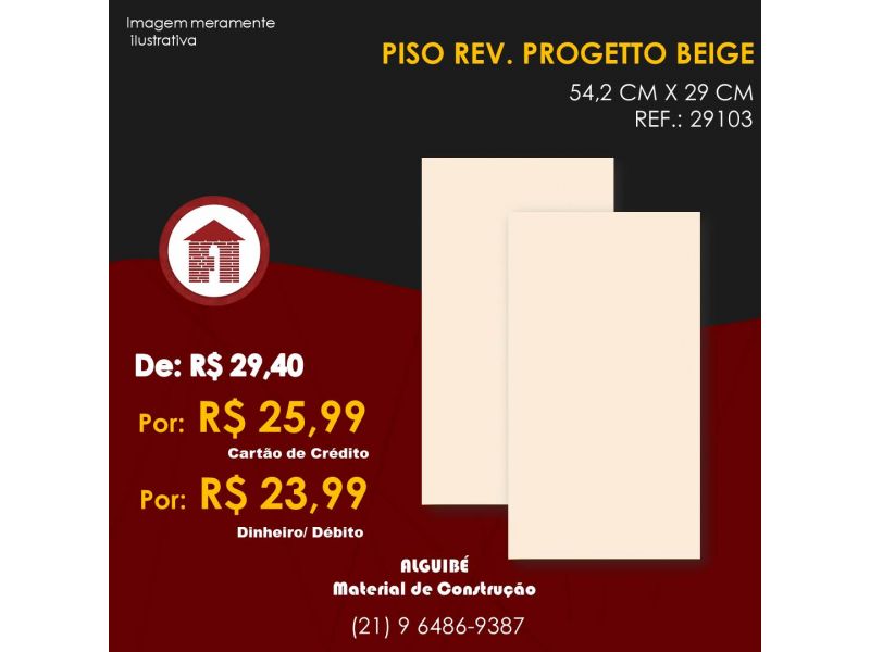 Piso Rev. Progetto Beije 54,2cm X 29cm Piso Rev. Progetto Beije 54,2cm X 29cm